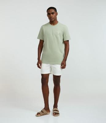 Camiseta Comfort em Algodão com Estampa Lettering Espada de São Jorge