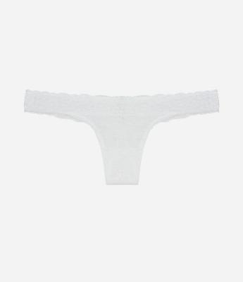 Calcinha Biquíni Fio em Renda Floral
