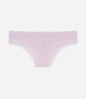 Calcinha Biquíni Seamless Texturizada com Rendinha