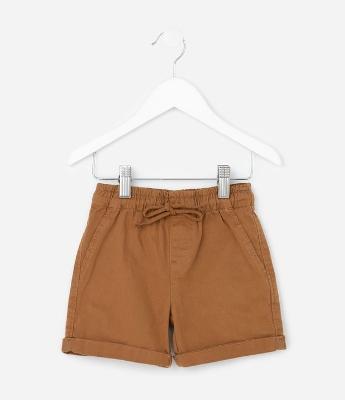 Bermuda Infantil em Sarja com Bolso Faca - Tam 1 a 6 Anos