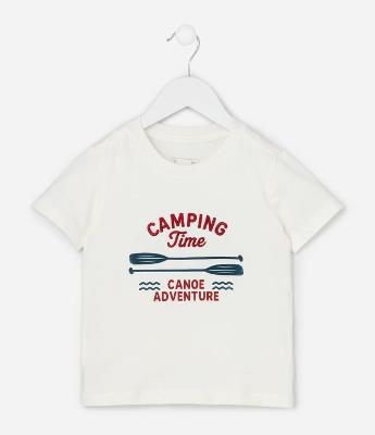 Camiseta Infantil com Estampa Caping Time - Tam 1 a 6 Anos
