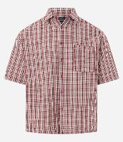 Camisa Oversized em Tricoline com Estampa Xadrez - 1