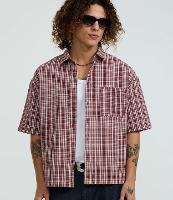 Camisa Oversized em Tricoline com Estampa Xadrez - 2