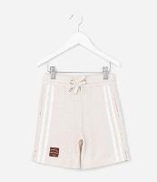 Bermuda Infantil em Moletom com Listras Laterais e Texturizada - Tam 5 a 14 Anos - 1