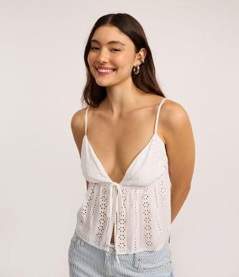 Blusa com Alças Finas em Viscose com Textura