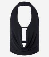 Blusa Frente Única em Microfibra com Decote Profundo - 1