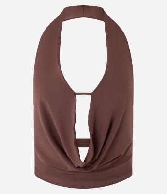 Blusa Frente Única em Microfibra com Decote Profundo