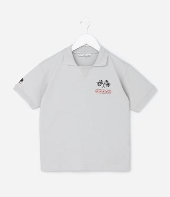 Camiseta Polo Infantil com Estampa Automobilismo - Tam 5 a 14 Anos