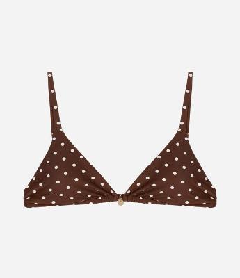 Biquíni Top Cortininha em Microfibra com Estampa Poá