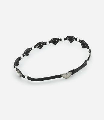 Cinto Médio com Rebites e Corações Curve & Plus Size