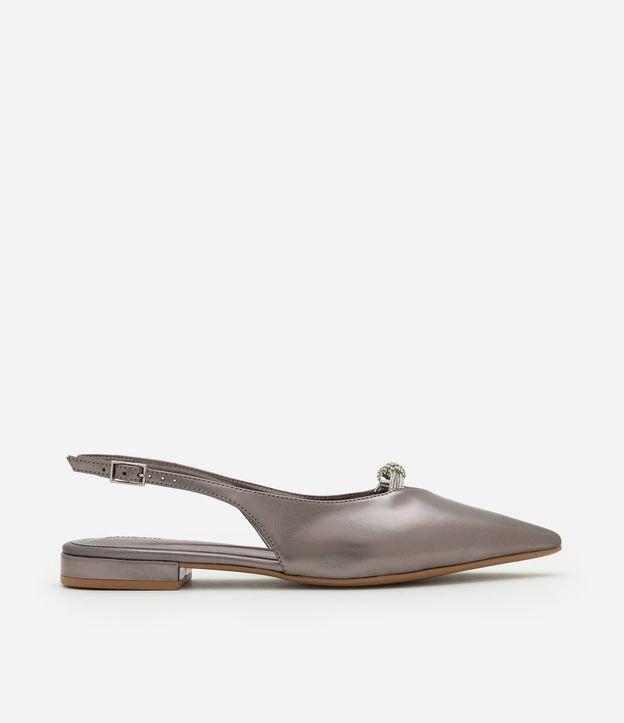 Sapatilha Slingback com Nó de Strass - 1