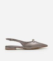 Sapatilha Slingback com Nó de Strass - 1