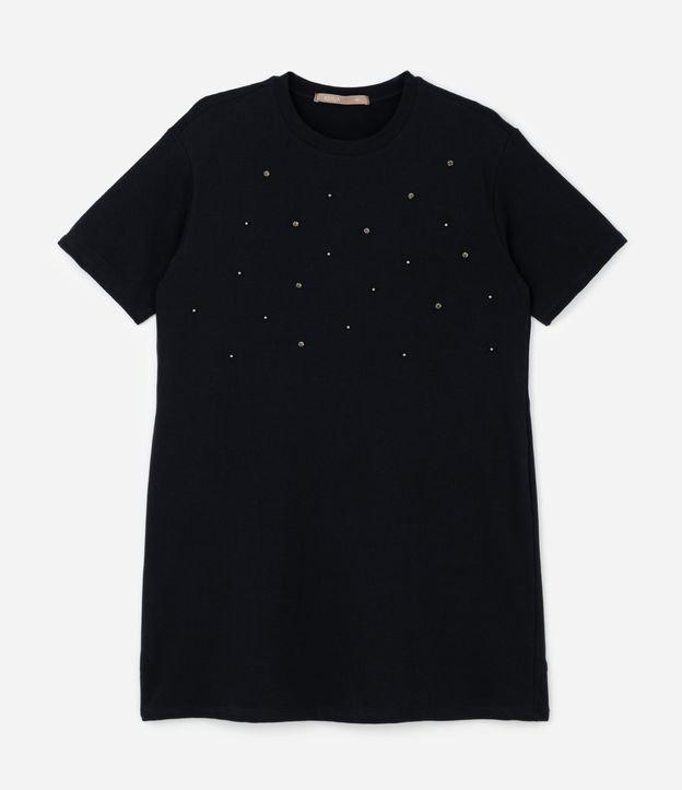 Vestido Curto em Moletinho com Brilhinhos Aplicados Curve & Plus Size - 1