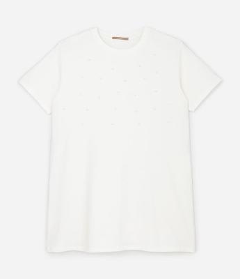 Vestido Curto em Moletinho com Brilhinhos Aplicados Curve & Plus Size