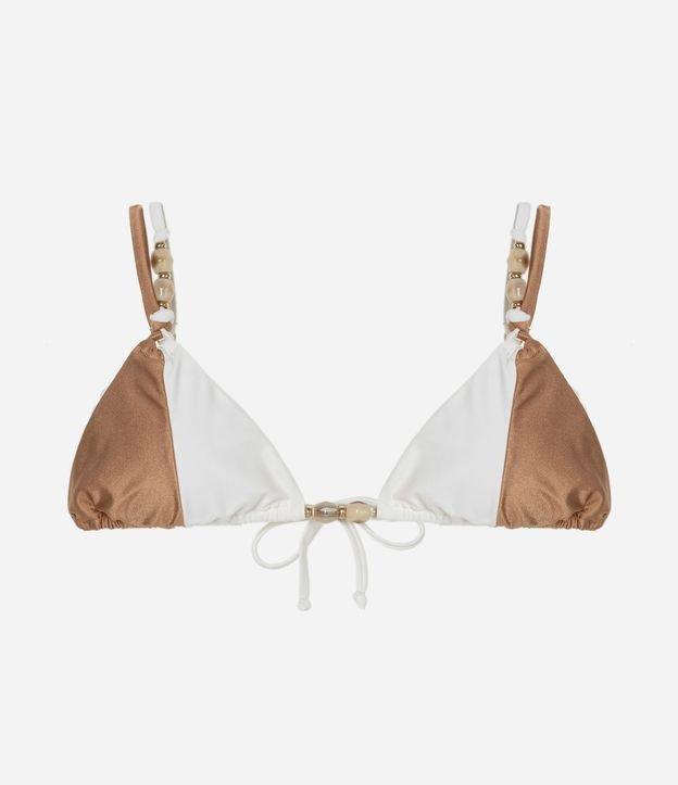 Biquíni Top Cortininha em Microfibra com Bloco De Cor - 1