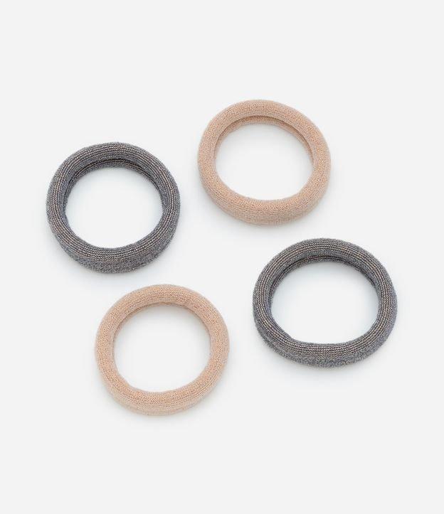 Kit 04 Elásticos de Cabelo com Revestimento Brilhante - 1