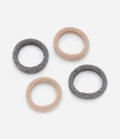 Kit 04 Elásticos de Cabelo com Revestimento Brilhante - 1