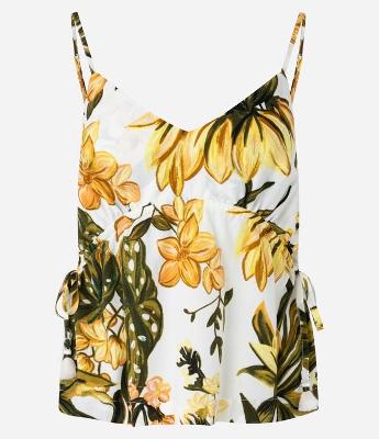 Blusa em Viscose com Alças Finas e Estampa Floral