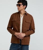 Camisa Regular em Sarja com Bolsos - 1