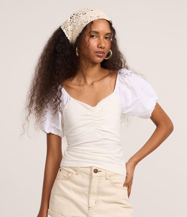 Blusa em Tricoline com Franzidinho no Busto - 2
