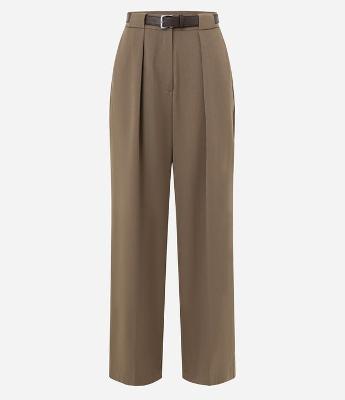 Calça Pantalona em Alfaiataria com Cinto