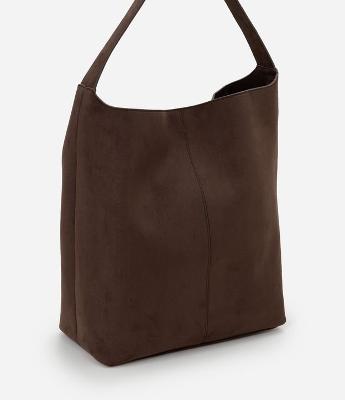 Bolsa Tote em Suede com Bolso Interno