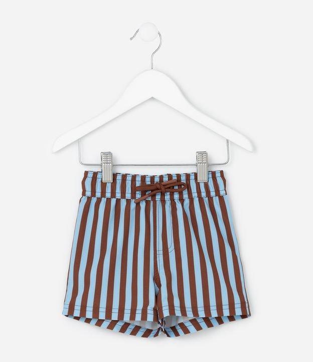 Bermuda de Banho Infantil com Estampa de Listras  - Tam 1 a 6 Anos - 1