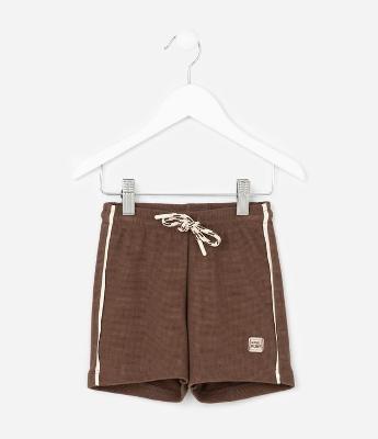 Bermuda Infantil em Moletom Texturizada - Tam 1 a 6 Anos