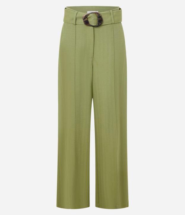 Calça Pantalona em Orly com Cinto Largo com Fivela Diferenciada - 1