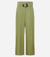 Calça Pantalona em Orly com Cinto Largo com Fivela Diferenciada - 1