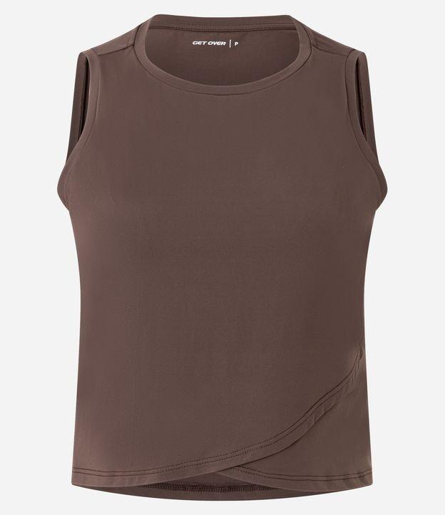 Regata Cropped Esportiva em Microfibra com Barra Transpassada - 1