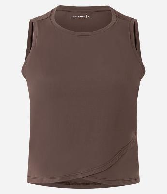 Regata Cropped Esportiva em Microfibra com Barra Transpassada