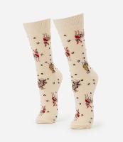 Meia Cano Alto em Algodão com Estampa de 
Caramelo Natalino - 1