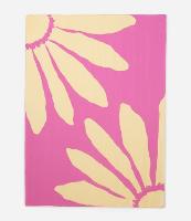 Canga Retangular em Viscose com Estampa de Flores - 1