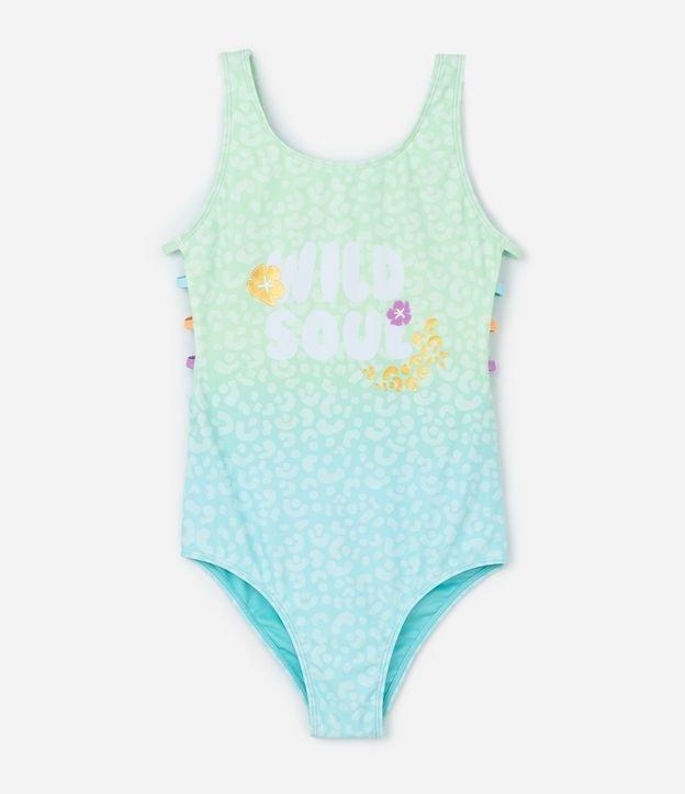 Maiô Infantil com Estampa Degradê Animal Print - Tam 5 a 14 Anos - 1