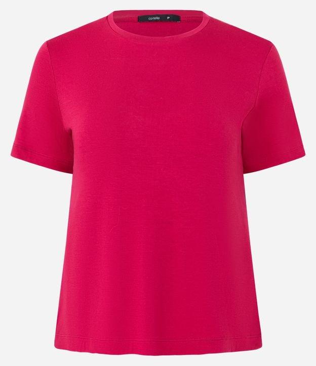 Blusa Básica em Viscose com Gola Redonda - 1
