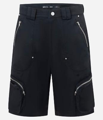 Bermuda Baggy com Bolsos Cargo e Zíper