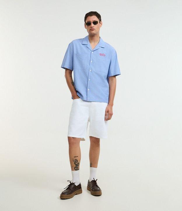 Bermuda Reta em Sarja com Bolsos - 1