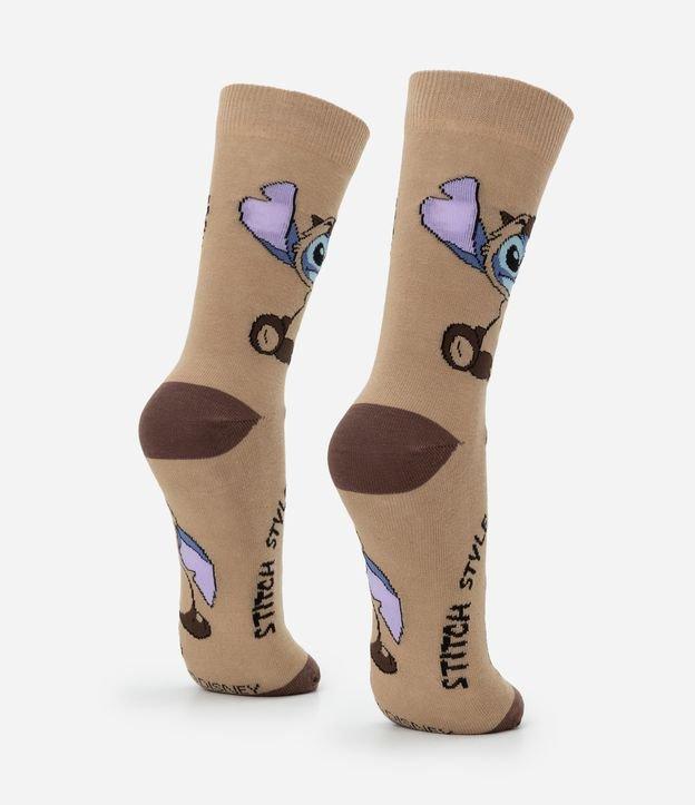Meia Cano Longo em Algodão com Estampa Stitch Vestido de Capivara - 1