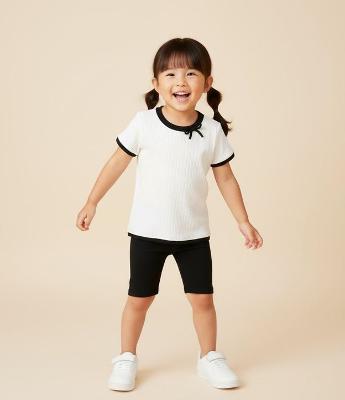 Bermuda Ciclista Infantil em Cotton - Tam 1 a 6 Anos