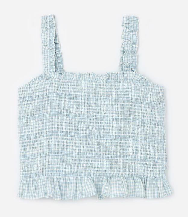 Blusa de Lastex com Estampa Xadrez Vichy Curve & Plus Size - 1