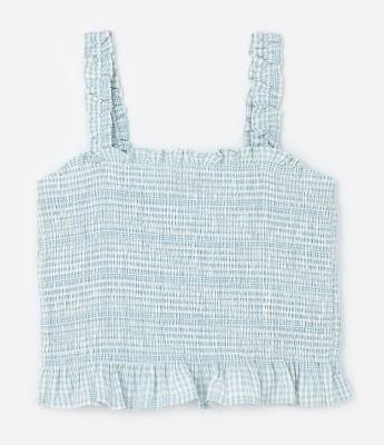 Blusa de Lastex com Estampa Xadrez Vichy Curve & Plus Size