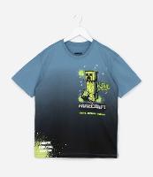 Camiseta Infantil com Estampa Degrade Minecraft - Tam 5 a 14 Anos - 1