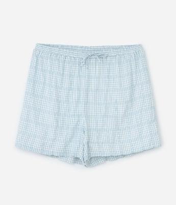 Short em Anarruga com Estampa Xadrez Vichy Curve & Plus Size