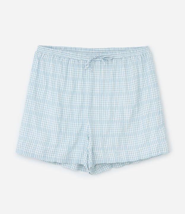 Short em Chalis com Estampa Xadrez Vichy Curve & Plus Size - 1