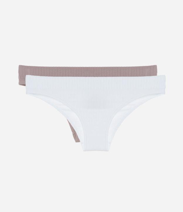 Kit 02 Calcinhas Biquíni Seamless Básicas Delrio - 1