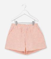 Short Infantil em Ana Ruga com Estampa Xadrez Vichy - Tam 7 a 14 Anos - 1