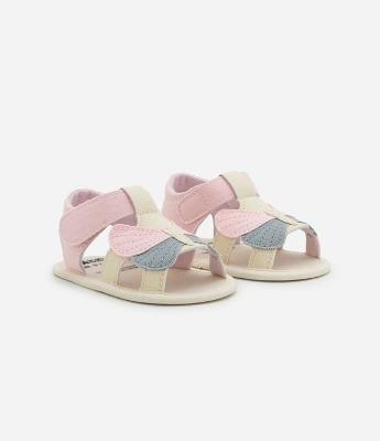 Sandália Infantil em Sarja com Borboleta - Tam 15 a 19