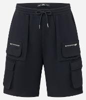 Bermuda em Moletom com Bolsos Cargo - 1