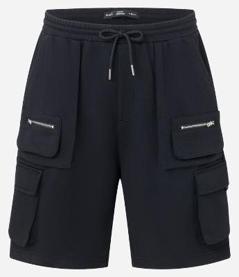 Bermuda em Moletom com Bolsos Cargo